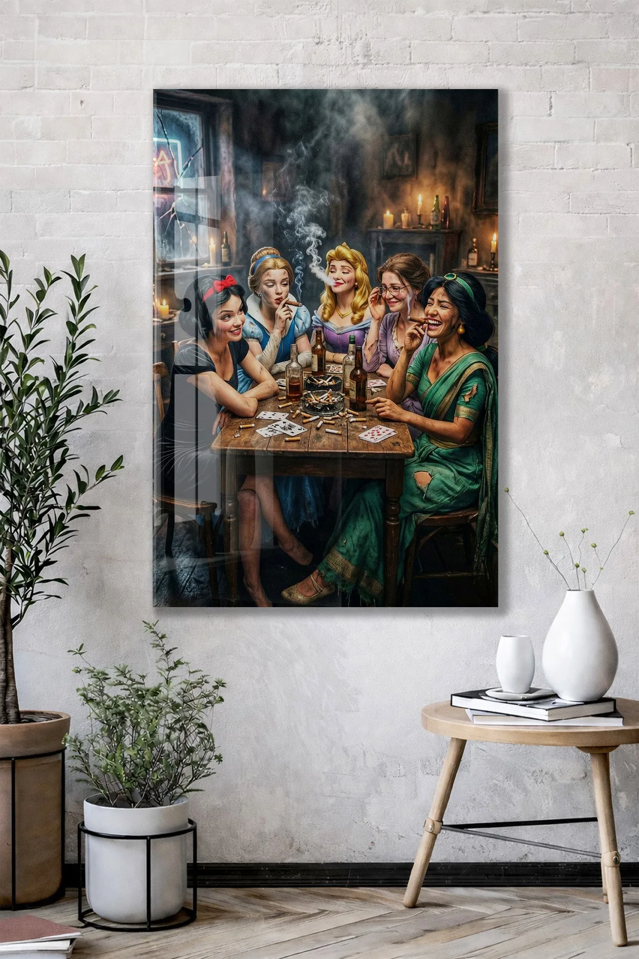Sinema Tadında Poker Masası Tablosu – Modern & Retro Harman Duvar Sanatı - Peony107 — görsel 2