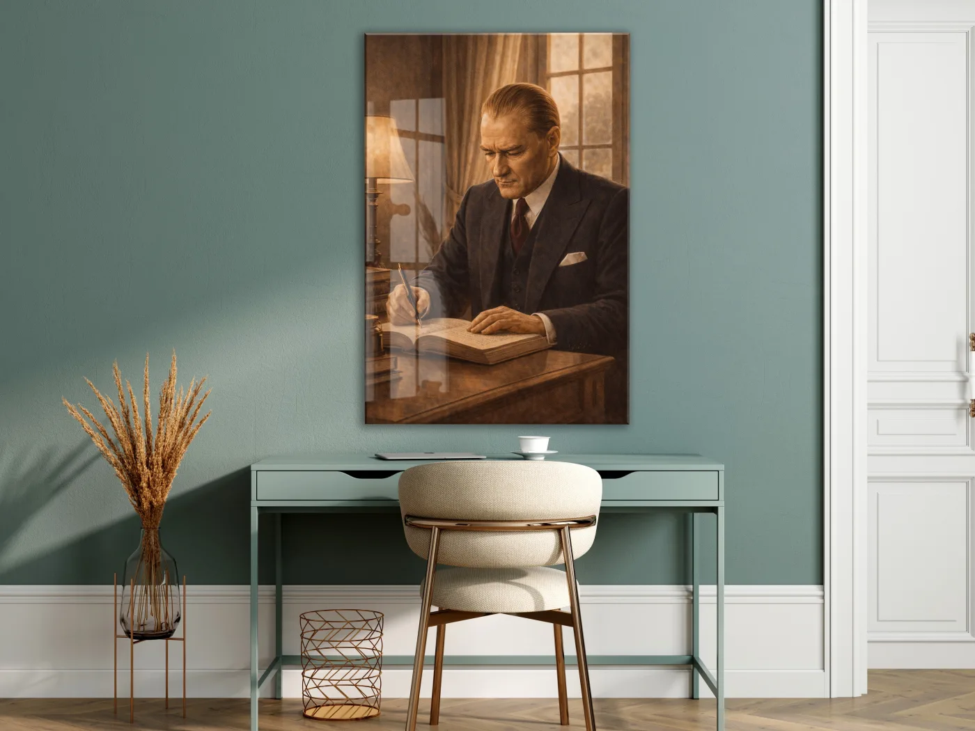 Mustafa Kemal Atatürk Cam Tablo - PeonyAta027 — görsel 6