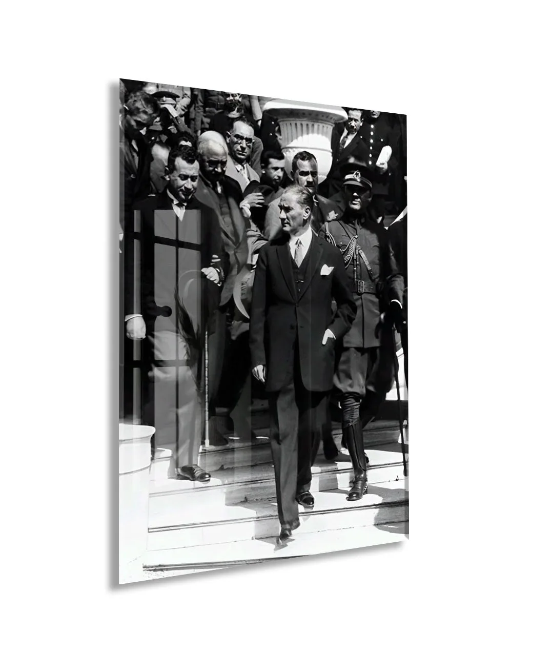 Mustafa Kemal Atatürk | Modern Cam Tablo-PeonyAta080 — görsel 1