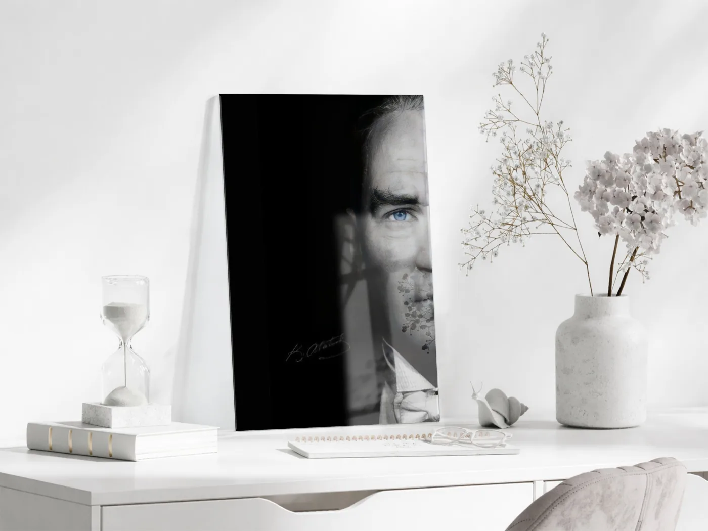 Mustafa Kemal Atatürk | Modern Cam Tablo-PeonyAta096 — görsel 3