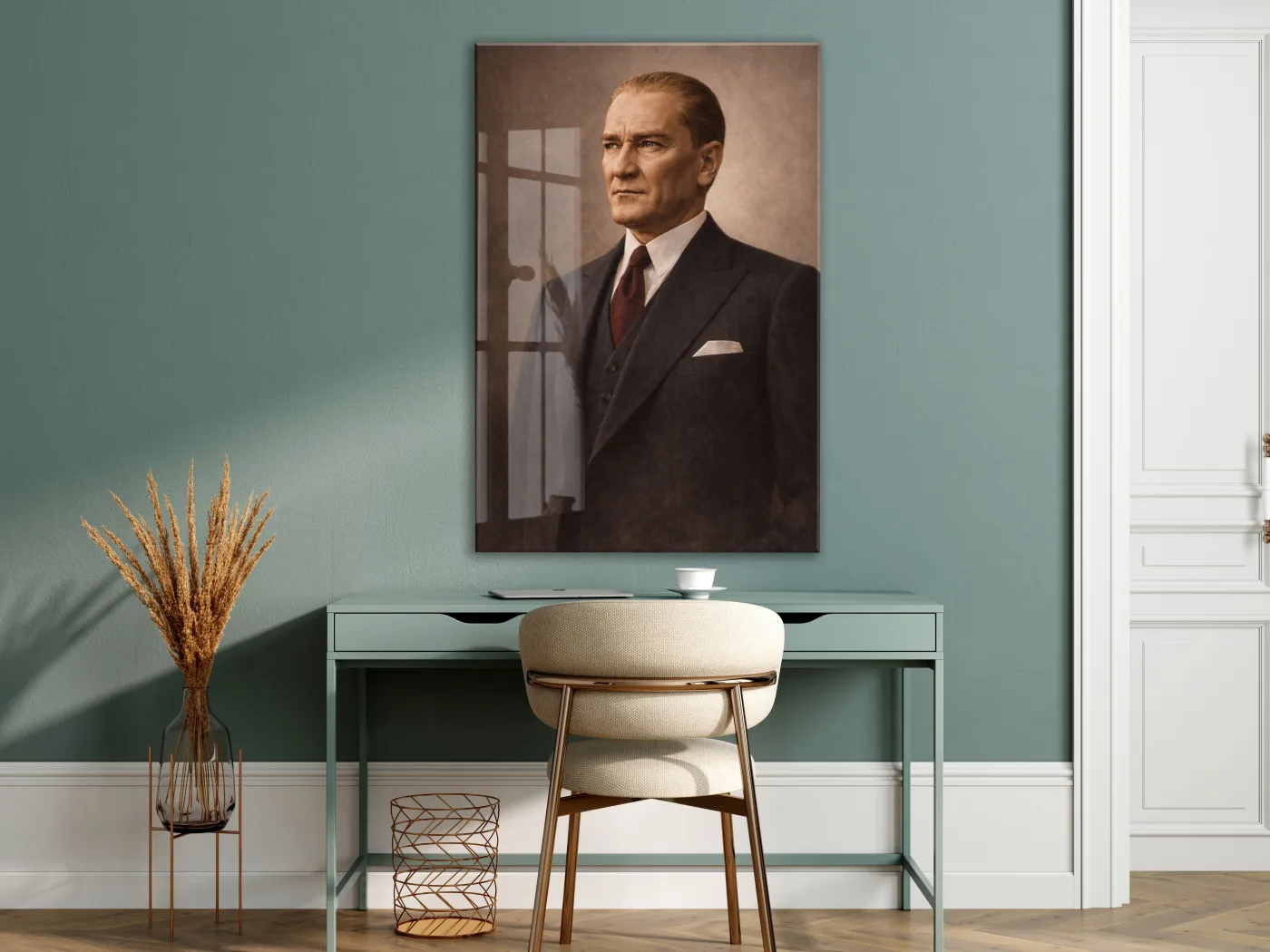 Mustafa Kemal Atatürk Cam Tablo - PeonyAta028 — görsel 6