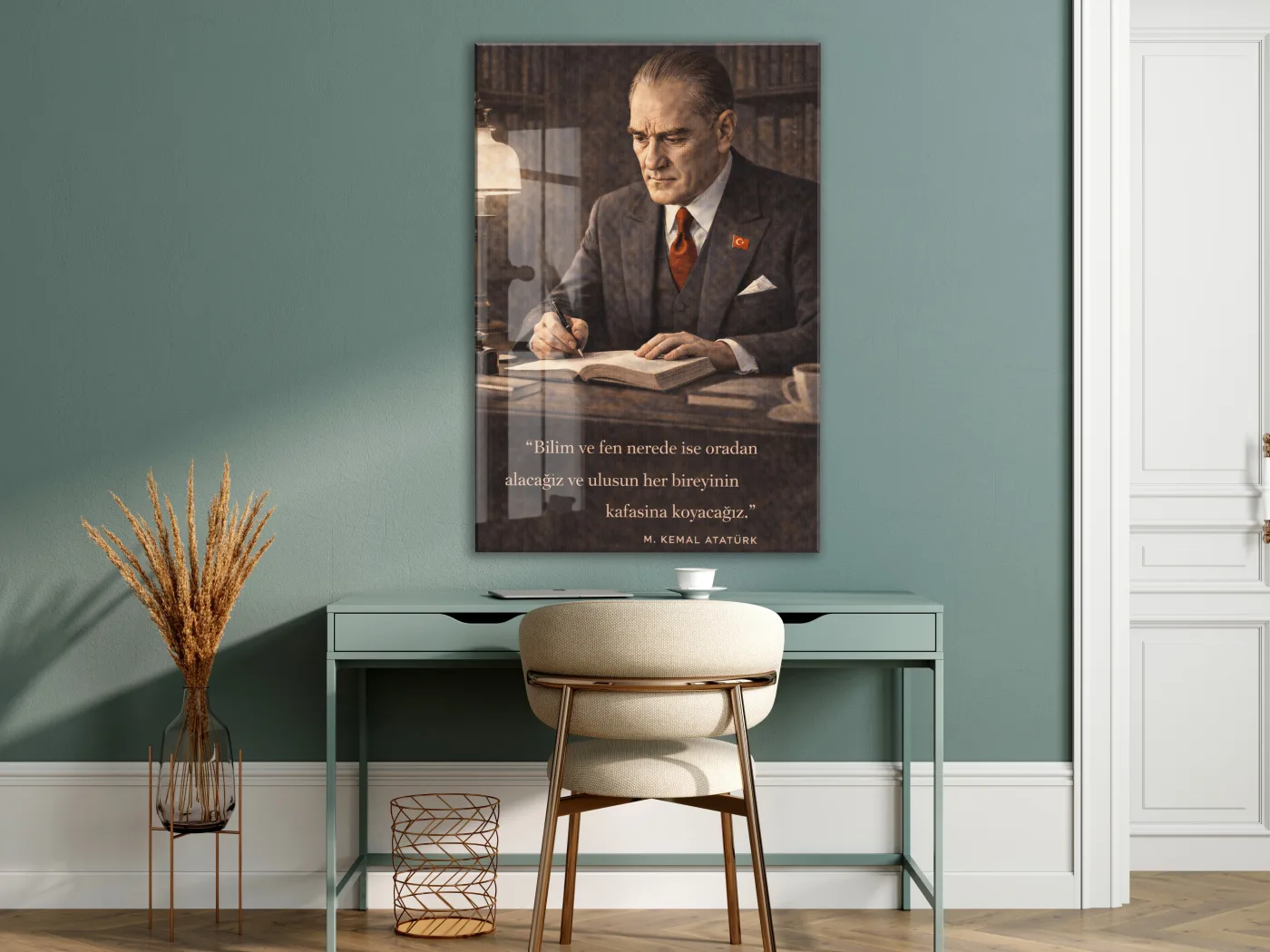Mustafa Kemal Atatürk Cam Tablo - PeonyAta024 — görsel 6