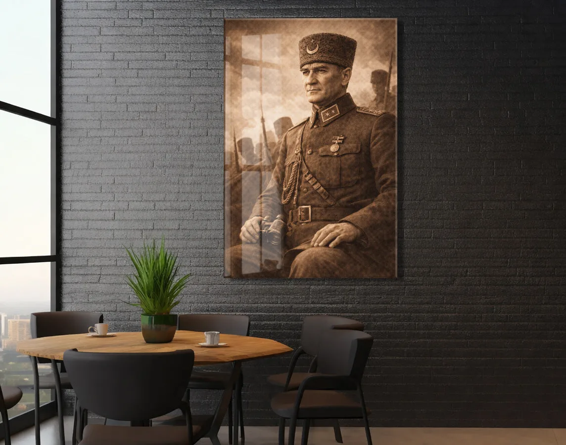 Mustafa Kemal Atatürk Cam Tablo - PeonyAta031 — görsel 5