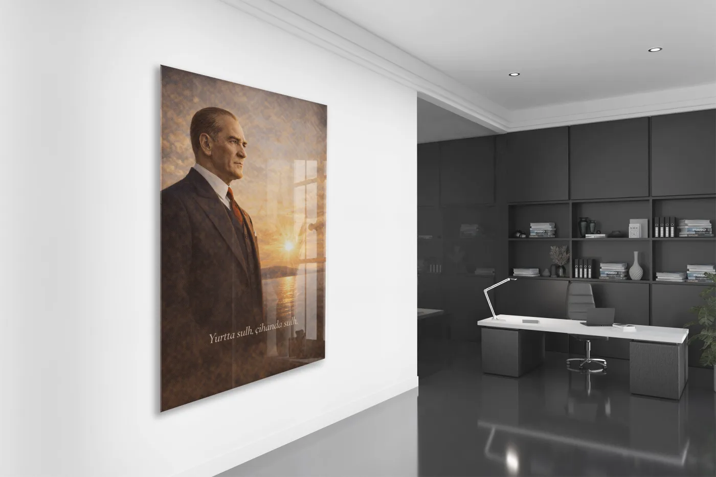 Mustafa Kemal Atatürk Cam Tablo - PeonyAta018 — görsel 4
