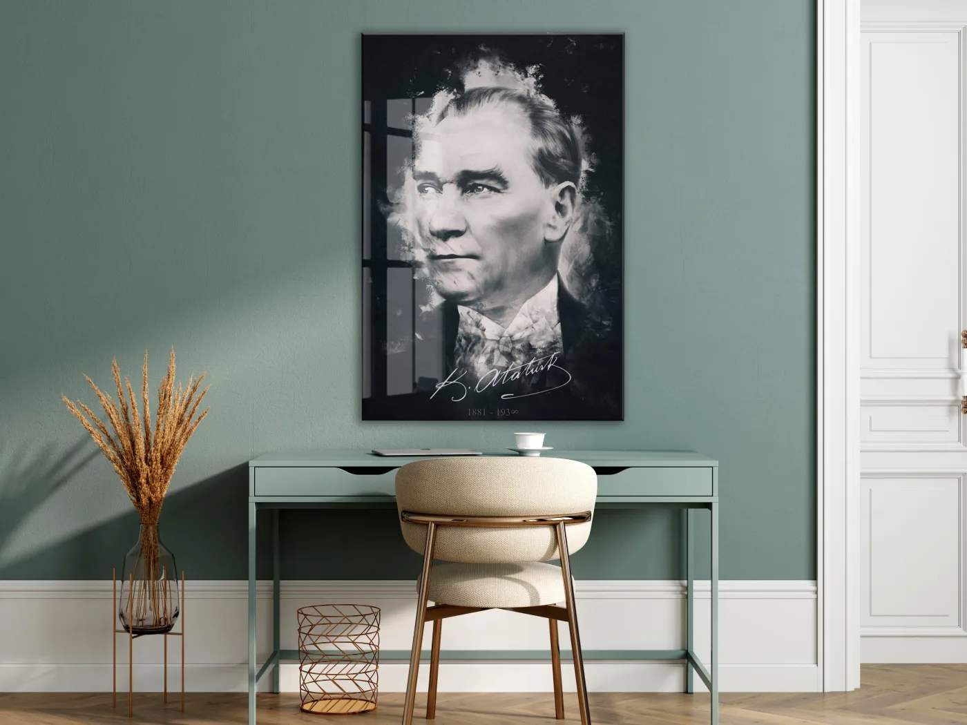 Mustafa Kemal Atatürk  | Modern Cam Tablo-PeonyAta102 — görsel 6