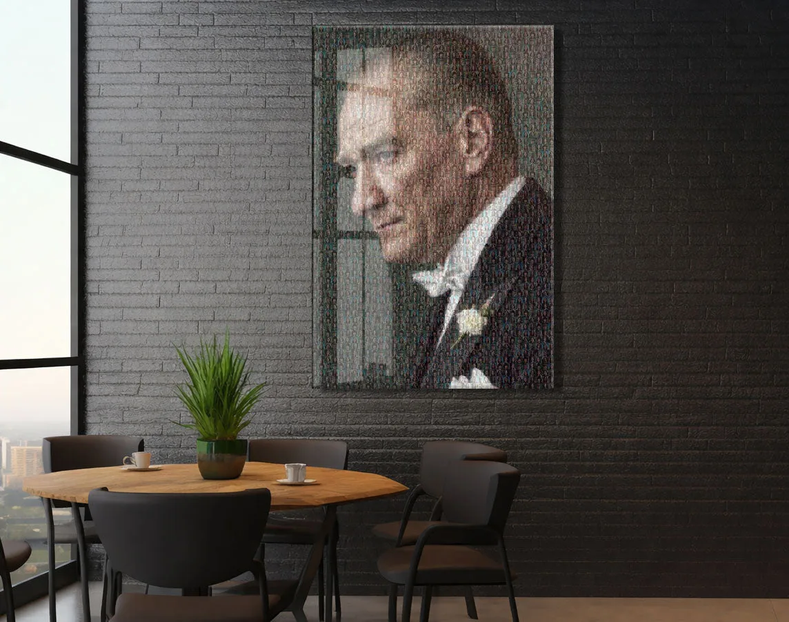 Mustafa Kemal Atatürk | Modern Cam Tablo-PeonyAta108 — görsel 5