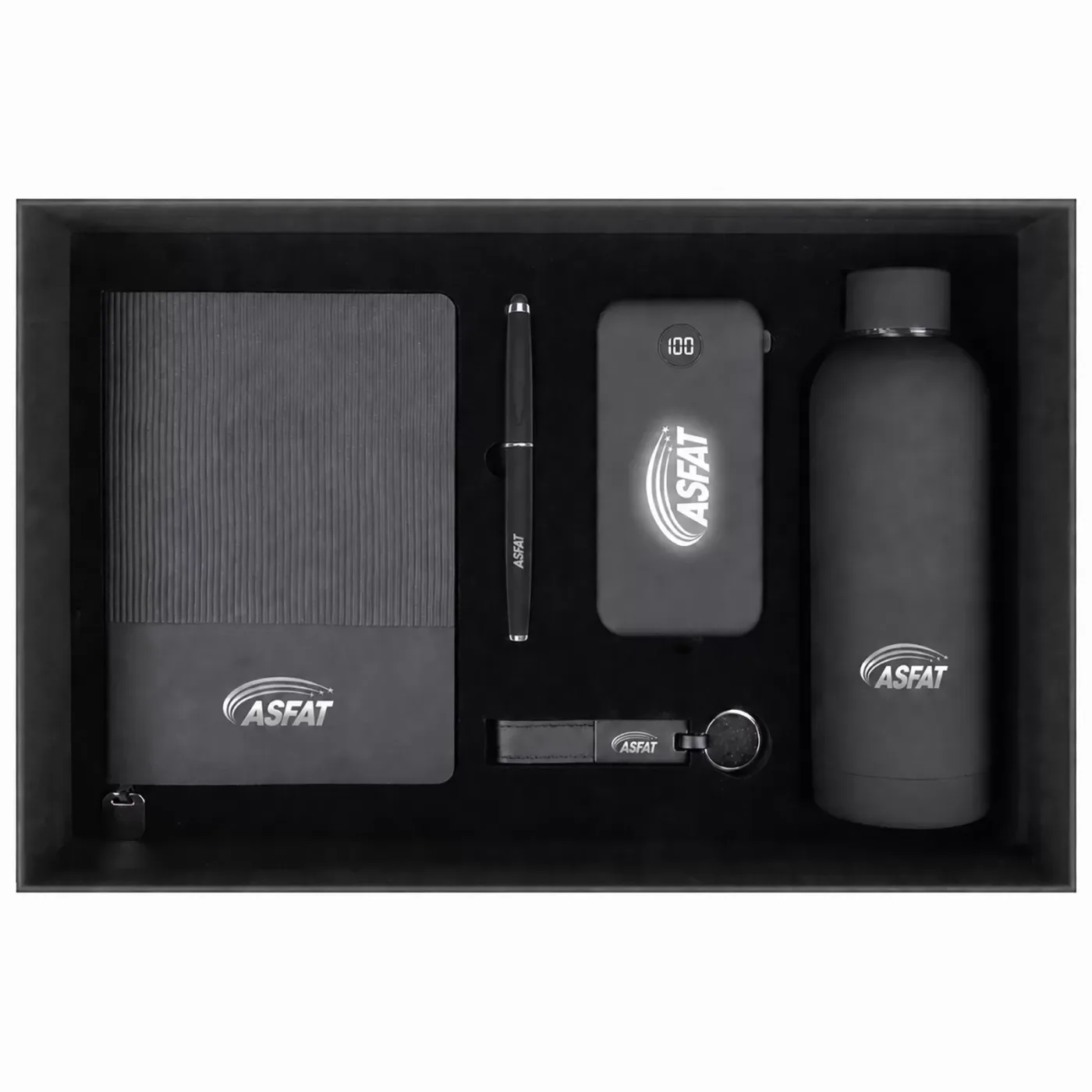 Premium Promosyon Altıağaç 5’li Kurumsal Hediye Seti – Powerbank, Termos, Defter, Kalem ve Anahtarlık — görsel 1