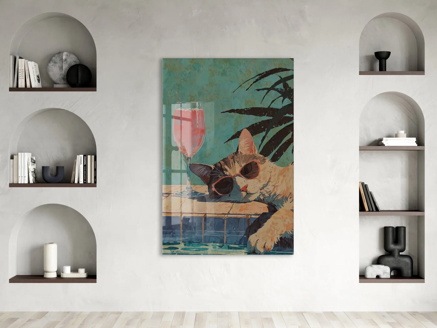 Cool Kedi İllüstrasyonu – Genç Odası ve Salon Dekoru - Peony125 — görsel 3