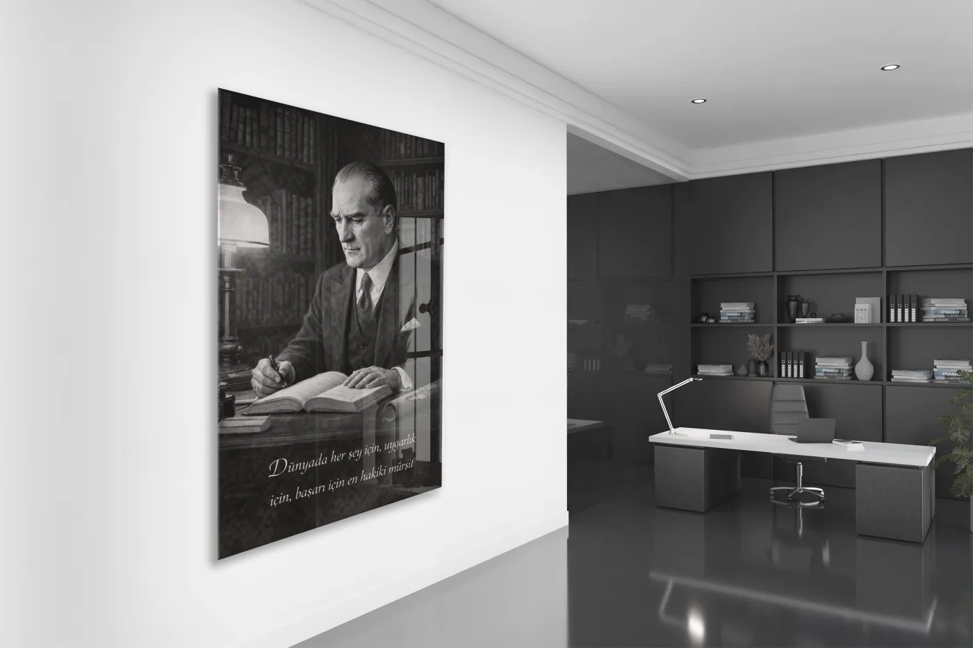 Mustafa Kemal Atatürk Cam Tablo - PeonyAta017 — görsel 4