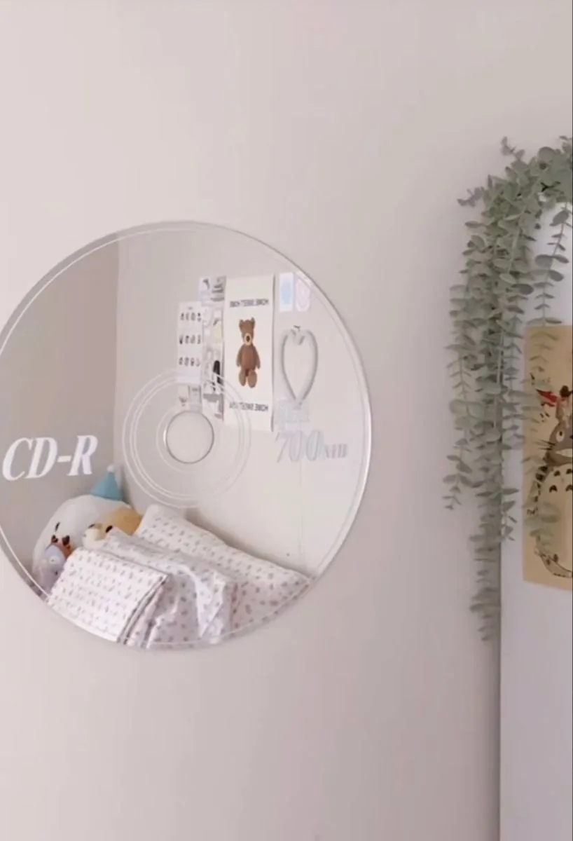 CD Tasarımlı Dekoratif Ayna – Aynalı Pleksi Yuvarlak Duvar Aynası — görsel 7
