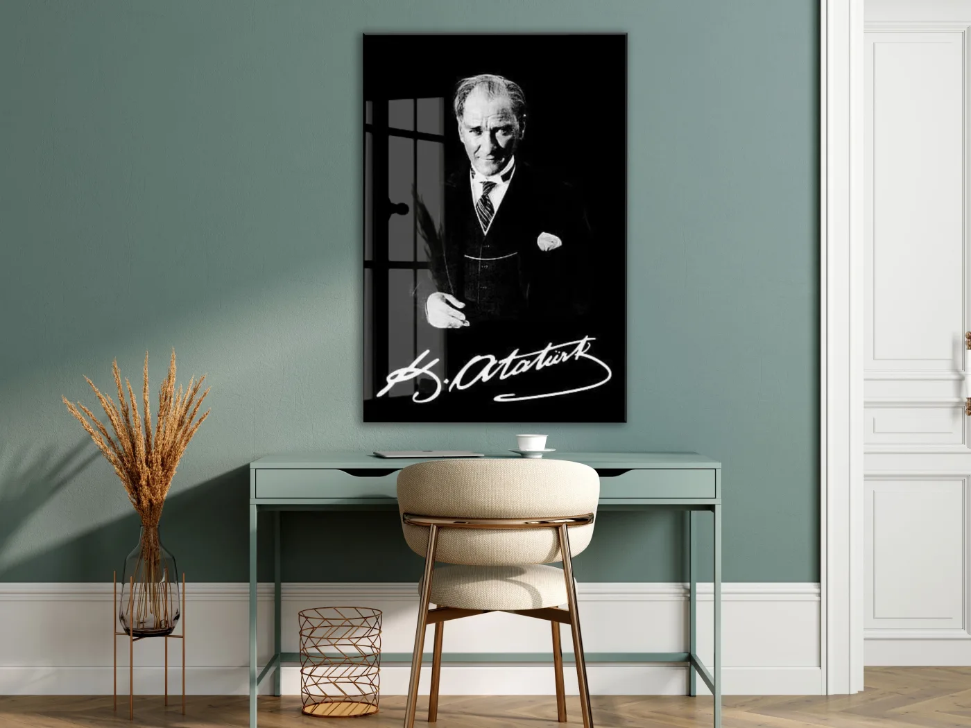 Mustafa Kemal Atatürk | Modern Cam Tablo-PeonyAta079 — görsel 7