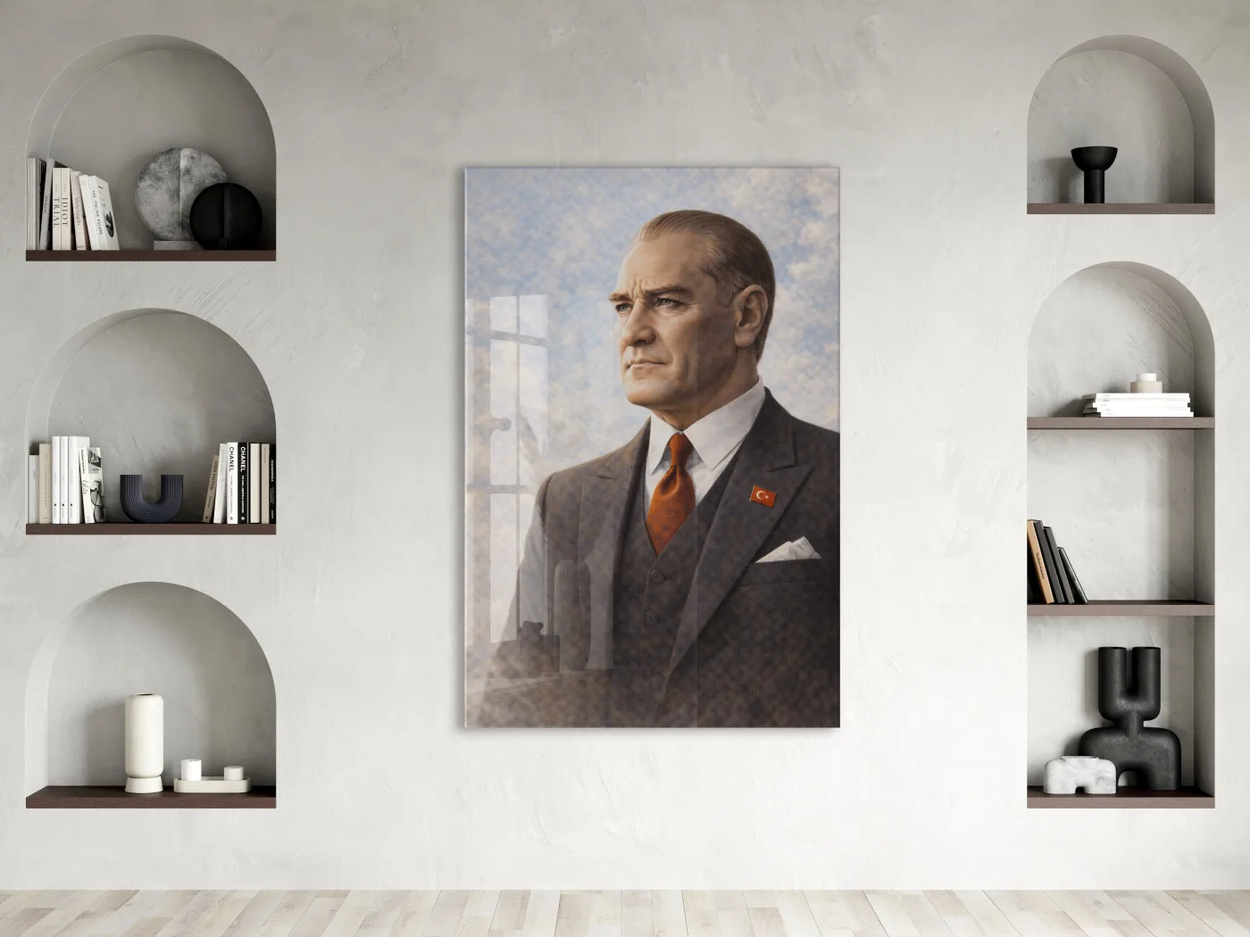 Mustafa Kemal Atatürk Cam Tablo - PeonyAta026 — görsel 2