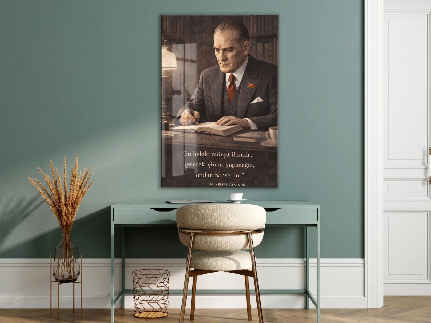Mustafa Kemal Atatürk Cam Tablo - PeonyAta023 — görsel 6