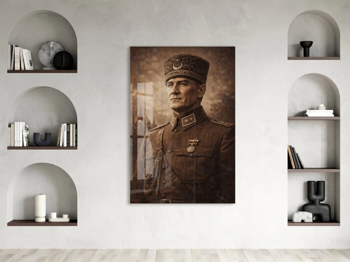 Mustafa Kemal Atatürk Cam Tablo - PeonyAta029 — görsel 2