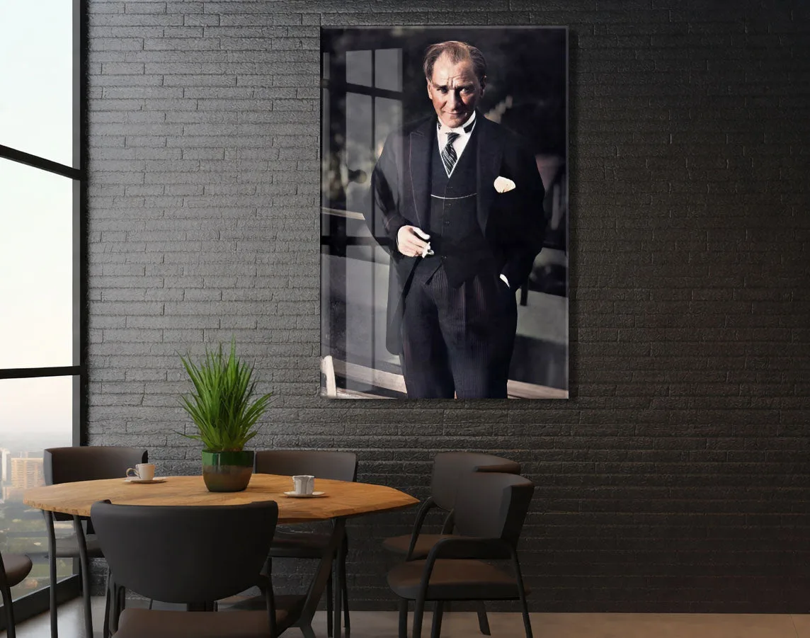 Mustafa Kemal Atatürk | Modern Cam Tablo-PeonyAta093 — görsel 5