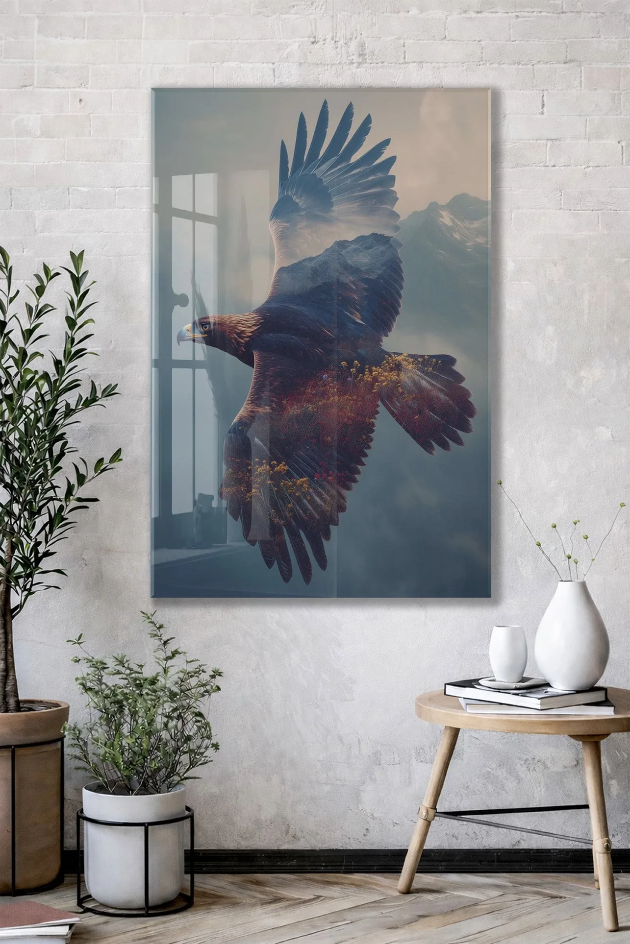 Uçan Kartal Duvar Tablosu – Dağ Manzaralı Modern Tasarım - Peony116 — görsel 2