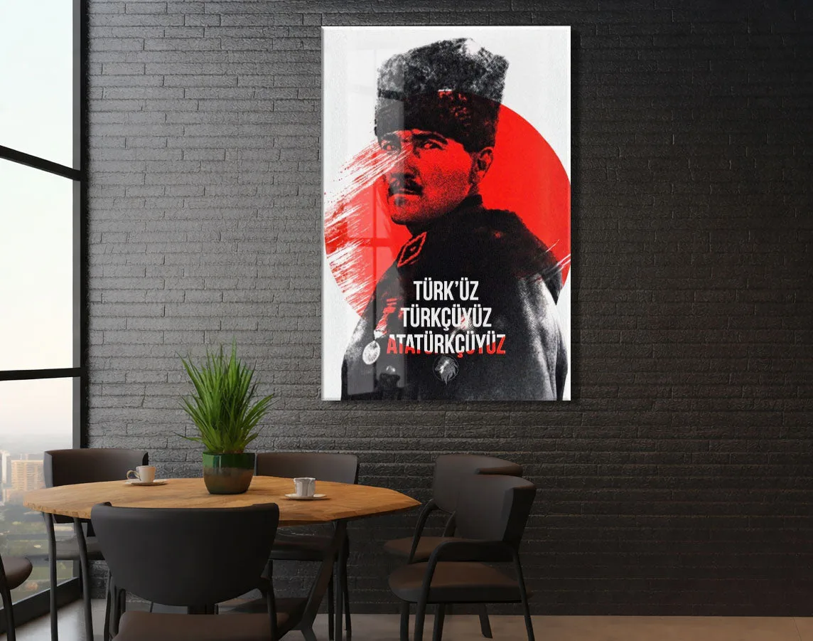 Mustafa Kemal Atatürk | Modern Cam Tablo-PeonyAta107 — görsel 5