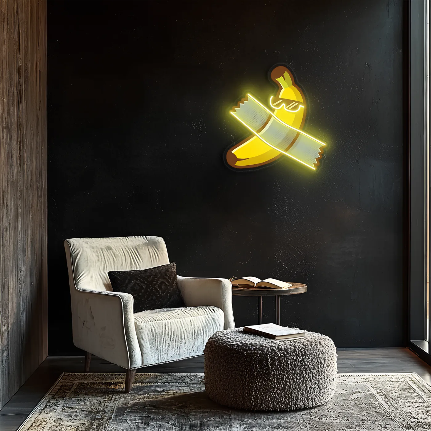 Pop Art Muz Neon Duvar Dekoru | Mizah Temalı Işıklı Pleksi Tablo | Modern Gamer ve Ofis Duvar Işığı — görsel 5