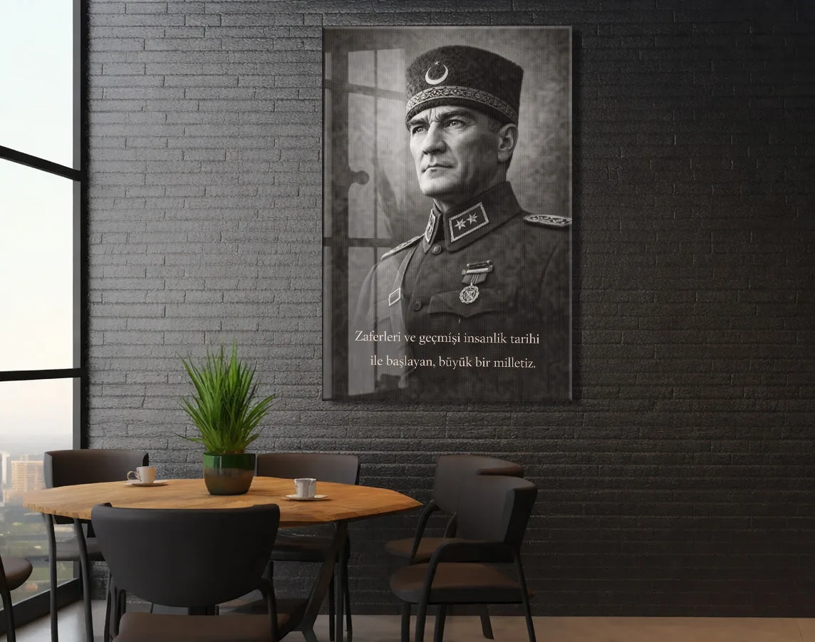 Mustafa Kemal Atatürk Cam Tablo - PeonyAta020 — görsel 5