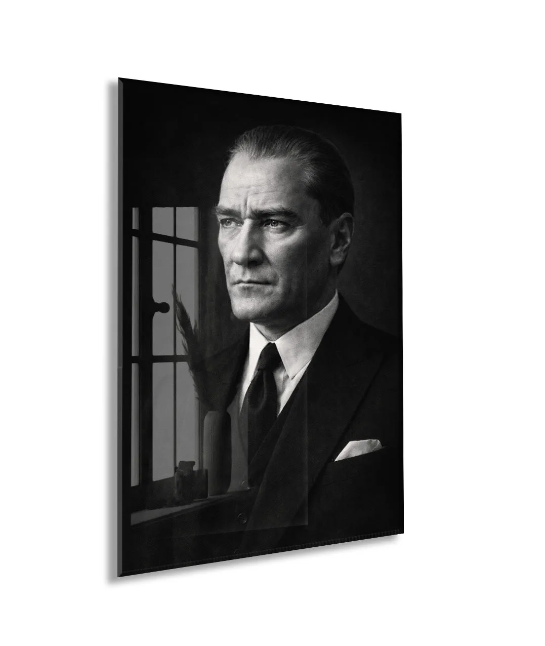 Mustafa Kemal Atatürk Cam Tablo - PeonyAta036 — görsel 1