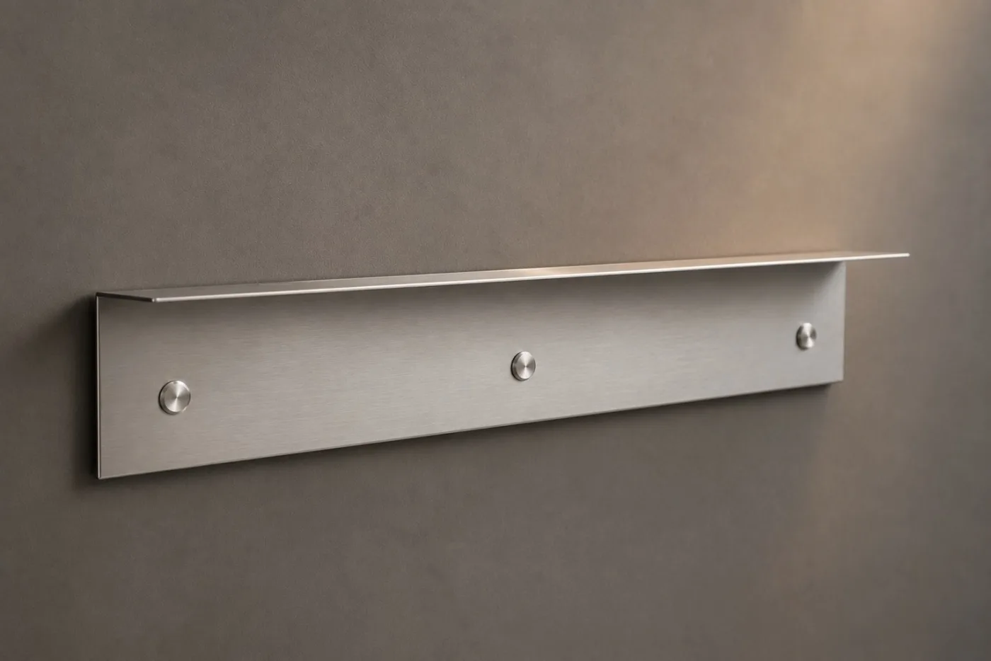 LEVIA | Paslanmaz Çelik Duvar Rafı – Fırçalı Metal Dekoratif Raf 30, 60 ve 90 cm — görsel 3