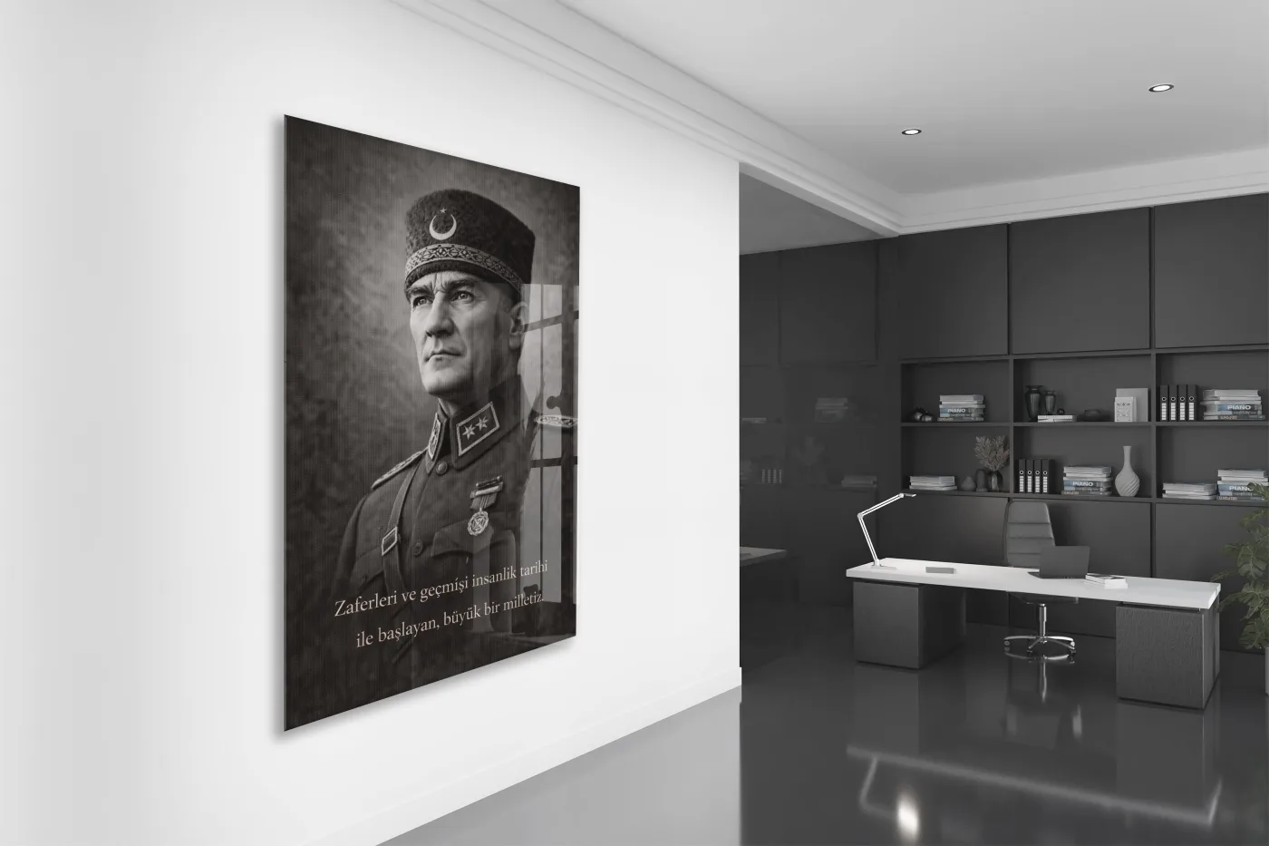 Mustafa Kemal Atatürk Cam Tablo - PeonyAta020 — görsel 4