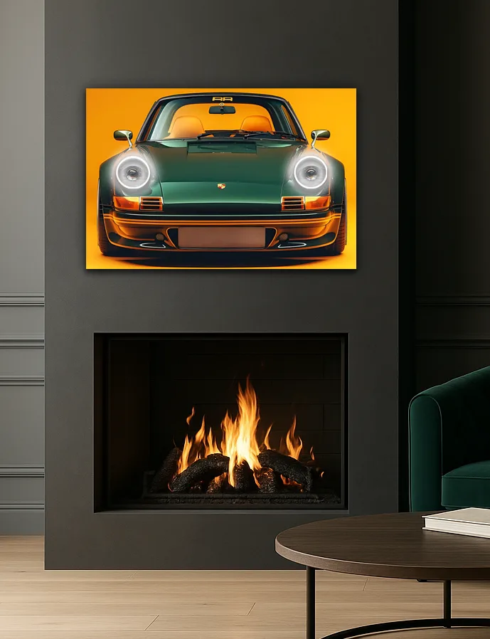 Porsche 911 Retro Model UV Baskı Neon Duvar Dekoru | Pleksi Işıklı Spor Araba Tablo | Modern Ev ve Ofis Dekoru — görsel 8