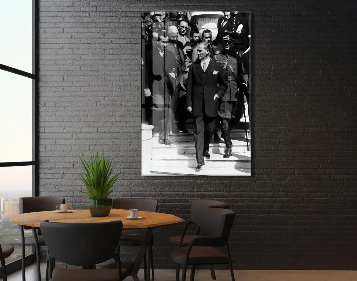 Mustafa Kemal Atatürk | Modern Cam Tablo-PeonyAta080 — görsel 6