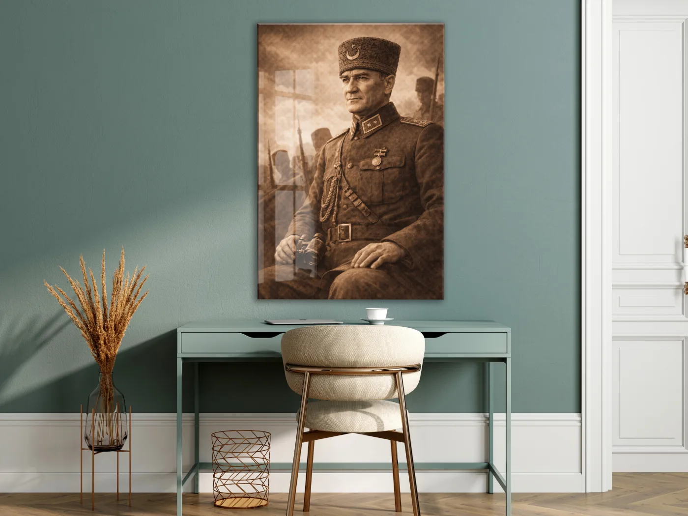 Mustafa Kemal Atatürk Cam Tablo - PeonyAta031 — görsel 6