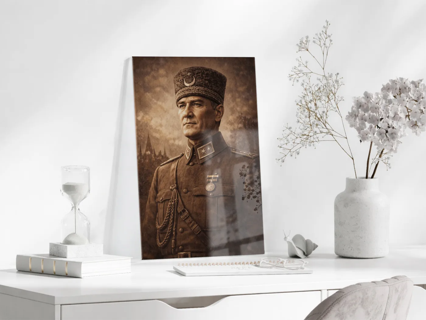 Mustafa Kemal Atatürk Cam Tablo - PeonyAta029 — görsel 3