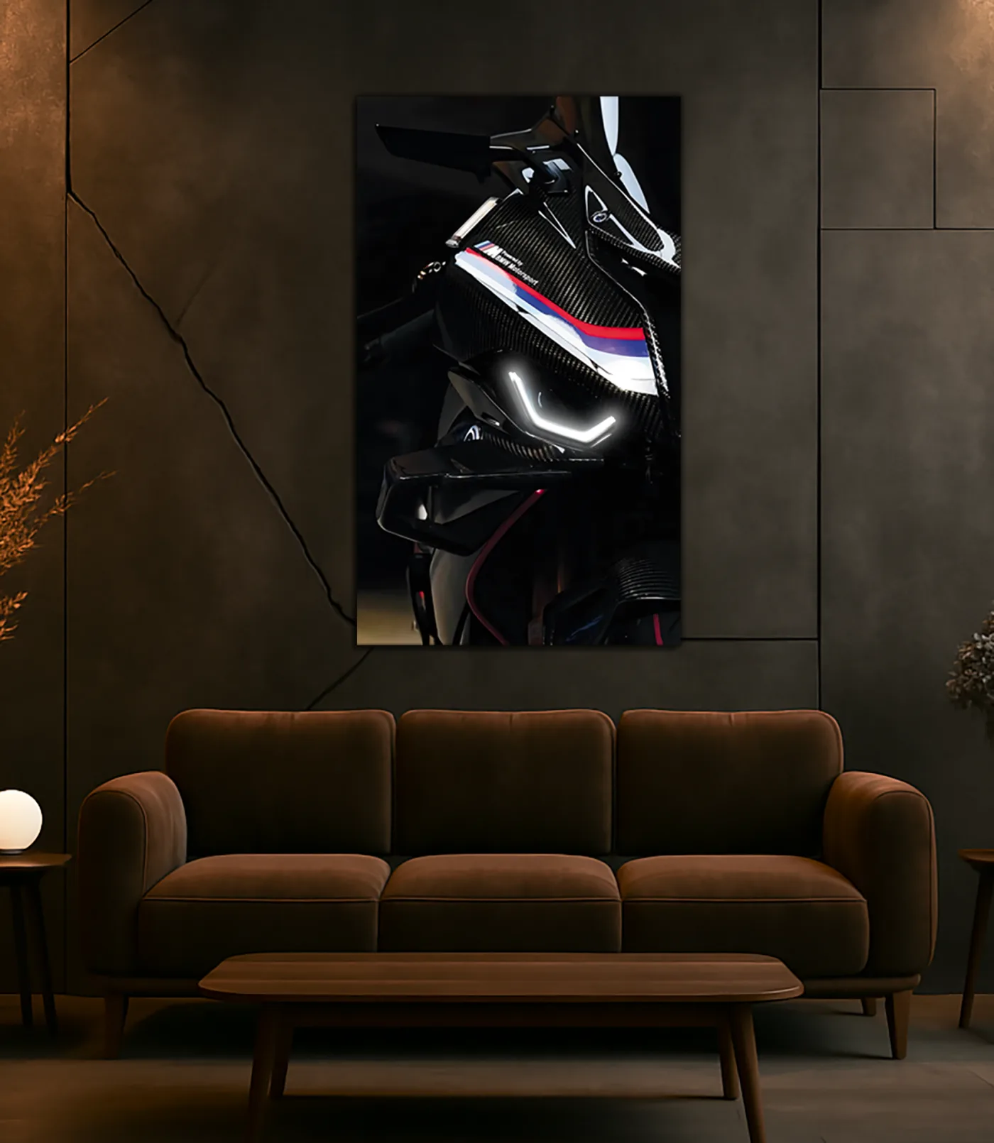 Spor Motosiklet UV Baskı Neon Duvar Dekoru | Pleksi Üzeri LED Işıklı Tablo | Lüks Motor Duvar Sanatı — görsel 4