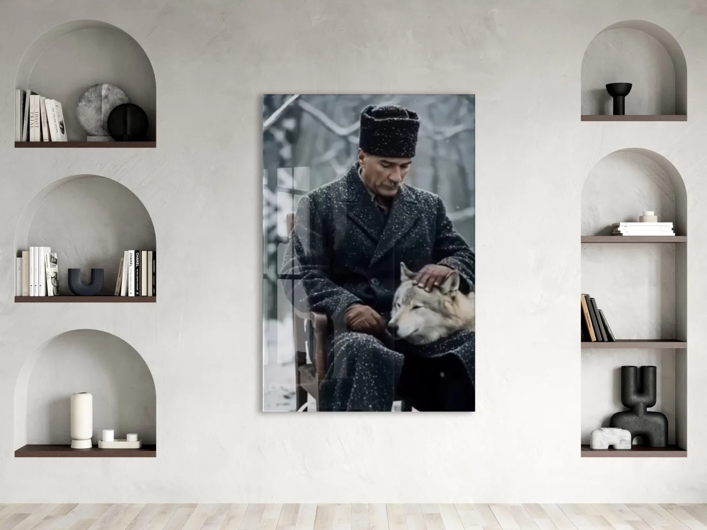 Mustafa Kemal Atatürk | Modern Cam Tablo-PeonyAta100 — görsel 2