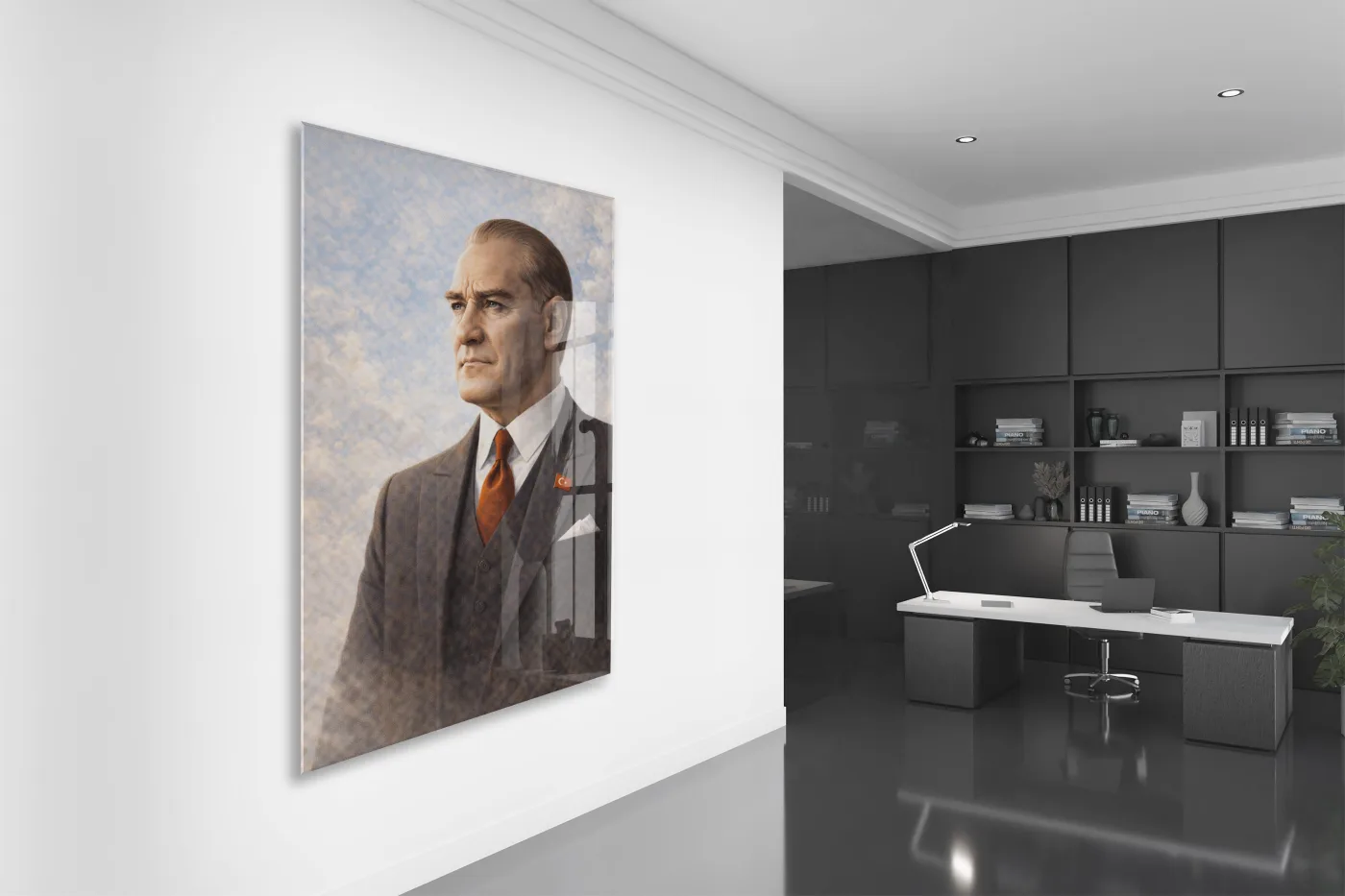 Mustafa Kemal Atatürk Cam Tablo - PeonyAta026 — görsel 3