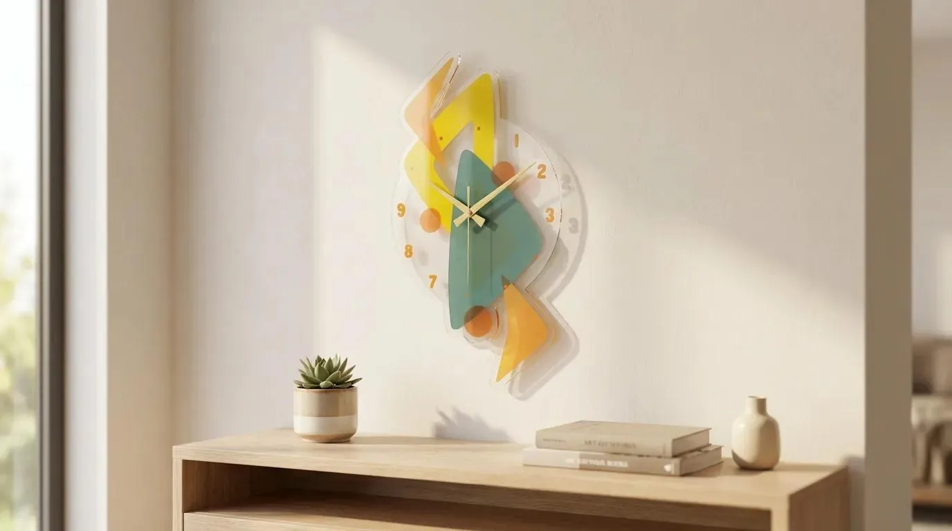 Mirova |  Pleksi Duvar Saati 40 cm | UV Baskılı Modern Dekoratif Saat — görsel 4
