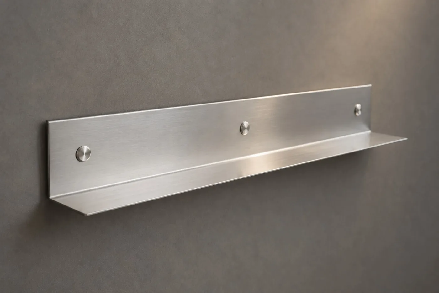 LEVIA | Paslanmaz Çelik Duvar Rafı – Fırçalı Metal Dekoratif Raf 30, 60 ve 90 cm — görsel 2