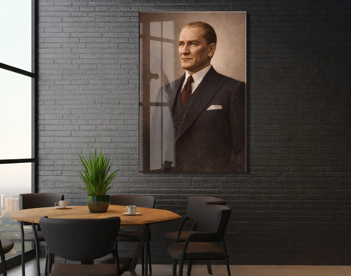 Mustafa Kemal Atatürk Cam Tablo - PeonyAta028 — görsel 5
