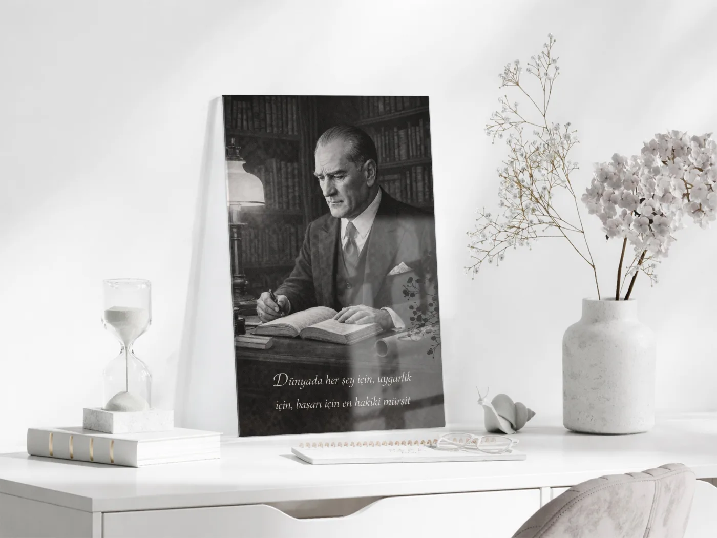 Mustafa Kemal Atatürk Cam Tablo - PeonyAta017 — görsel 3
