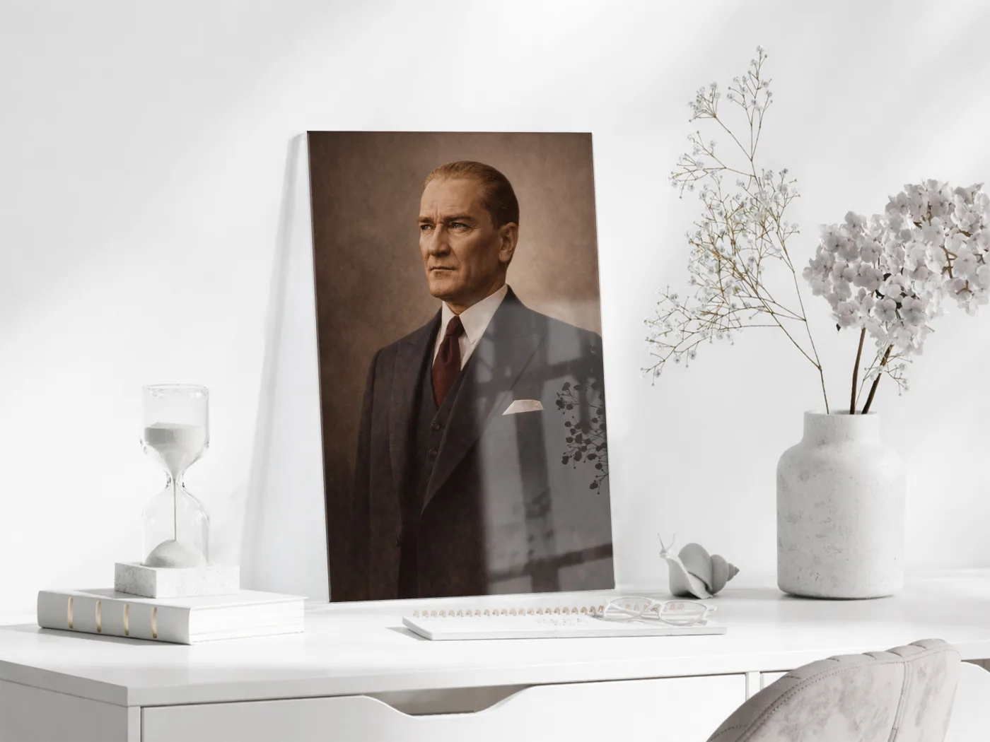 Mustafa Kemal Atatürk Cam Tablo - PeonyAta028 — görsel 3