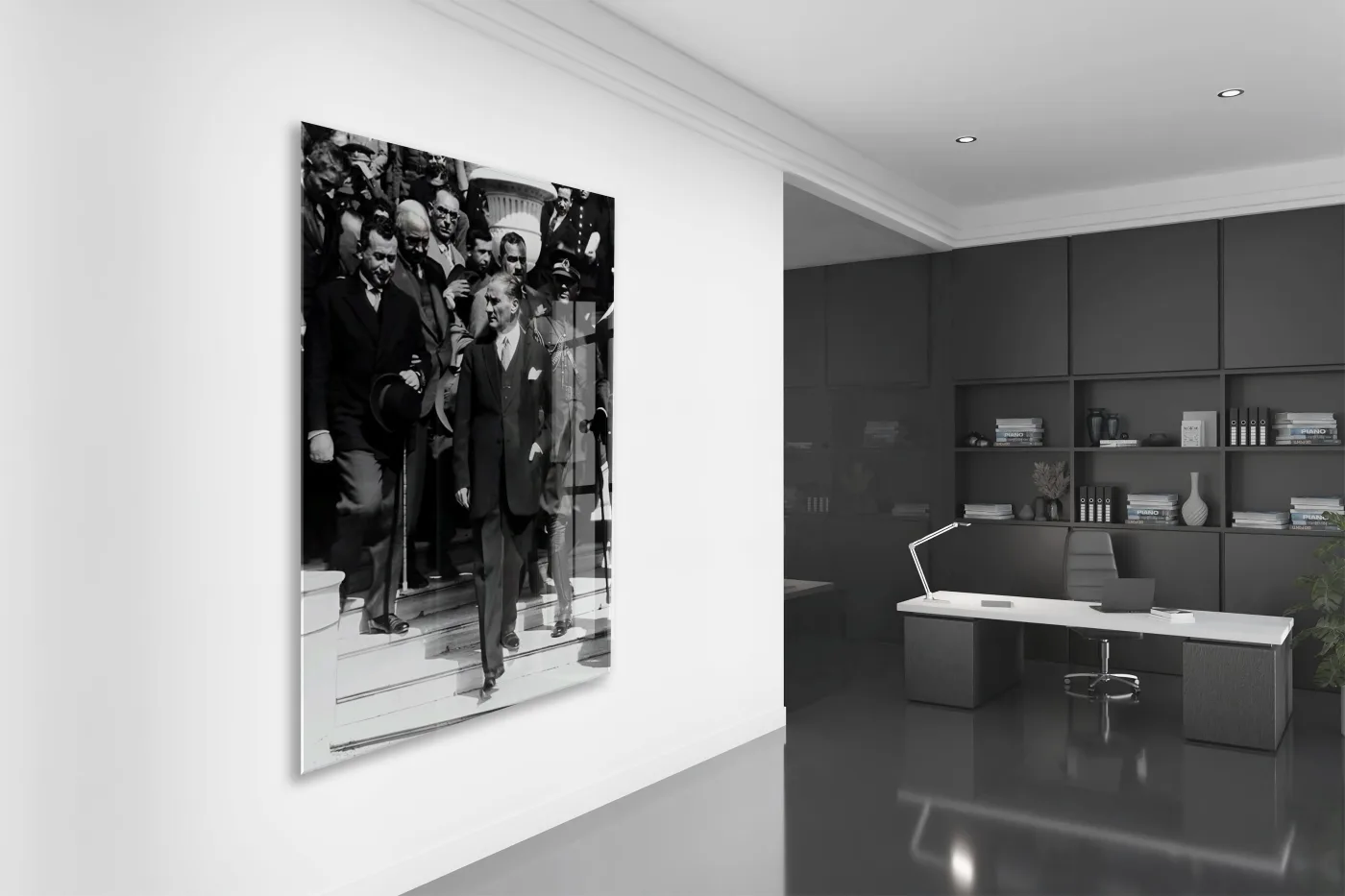 Mustafa Kemal Atatürk | Modern Cam Tablo-PeonyAta080 — görsel 3