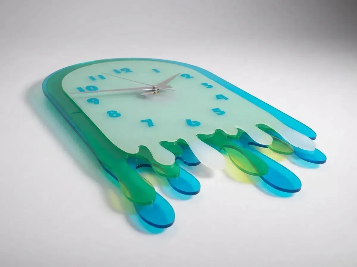 Melt | Pleksi Duvar Saati 40 cm | 3 Katmanlı UV Baskılı Modern Dekoratif Saat — görsel 2
