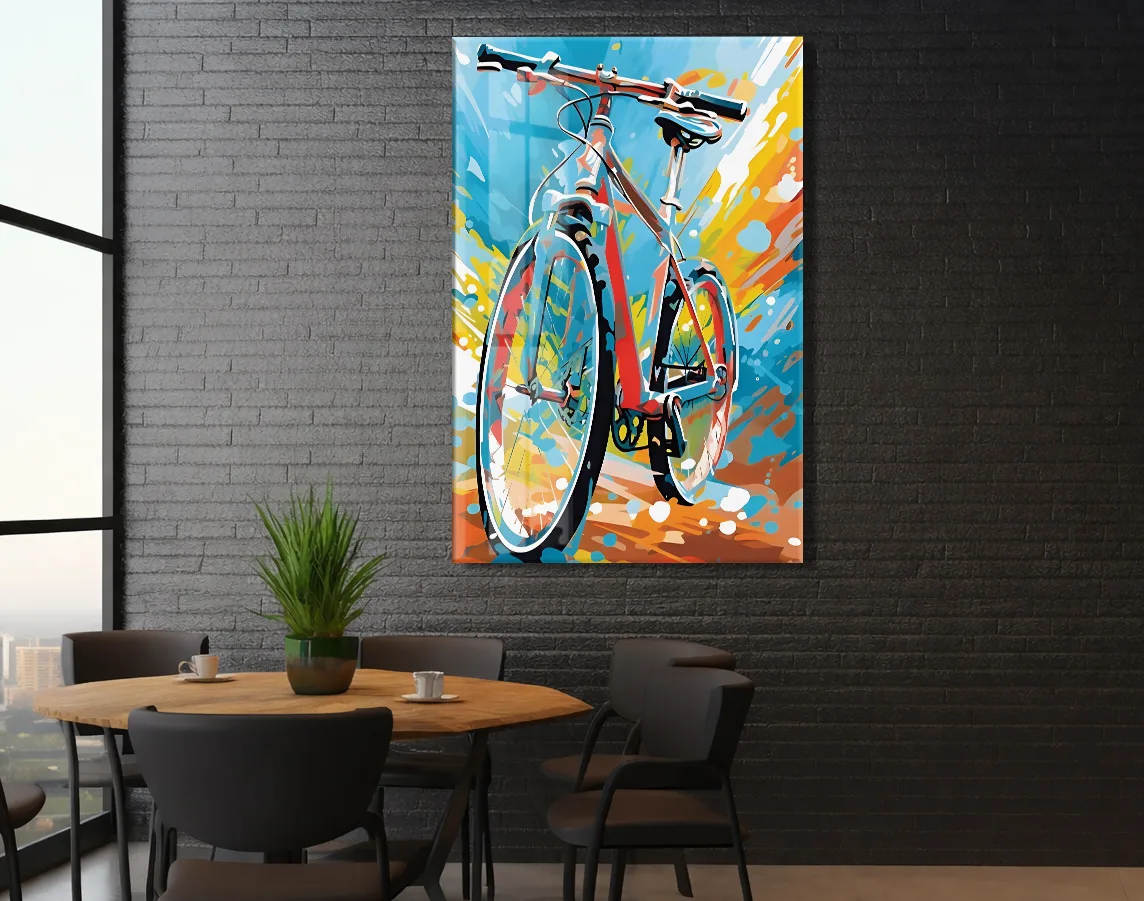 Özgürlüğe Pedal – Renkli Soyut Bisiklet Sanatı- Peony049 — görsel 6