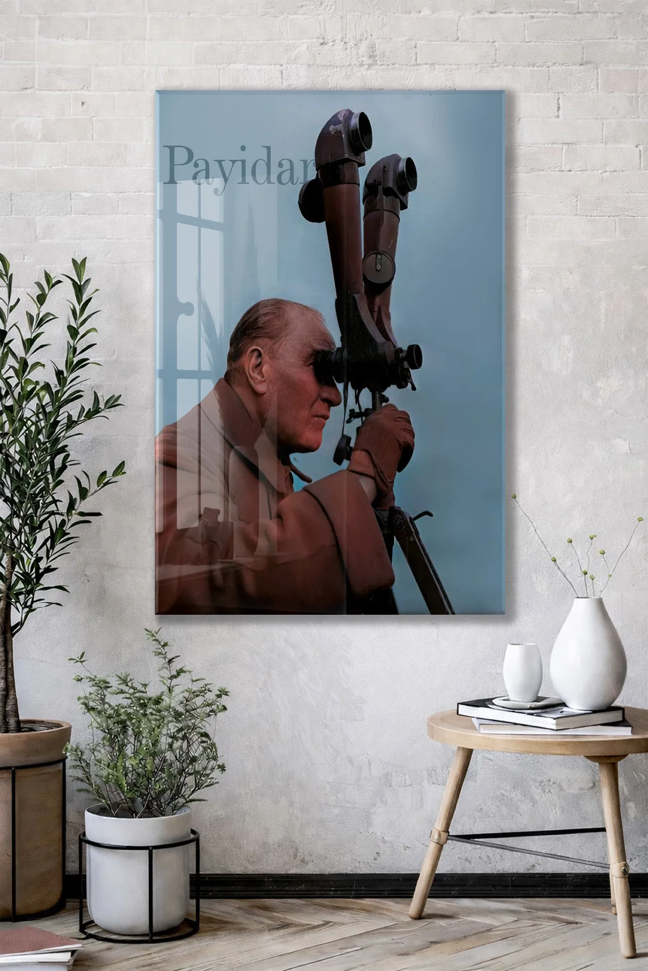 Payidar Atatürk Cam Tablo – İleri Görüş ve Stratejik Liderliği Yansıtan 4 mm Temperli Cam Duvar Dekoru-PeonyAta1012 — görsel 3