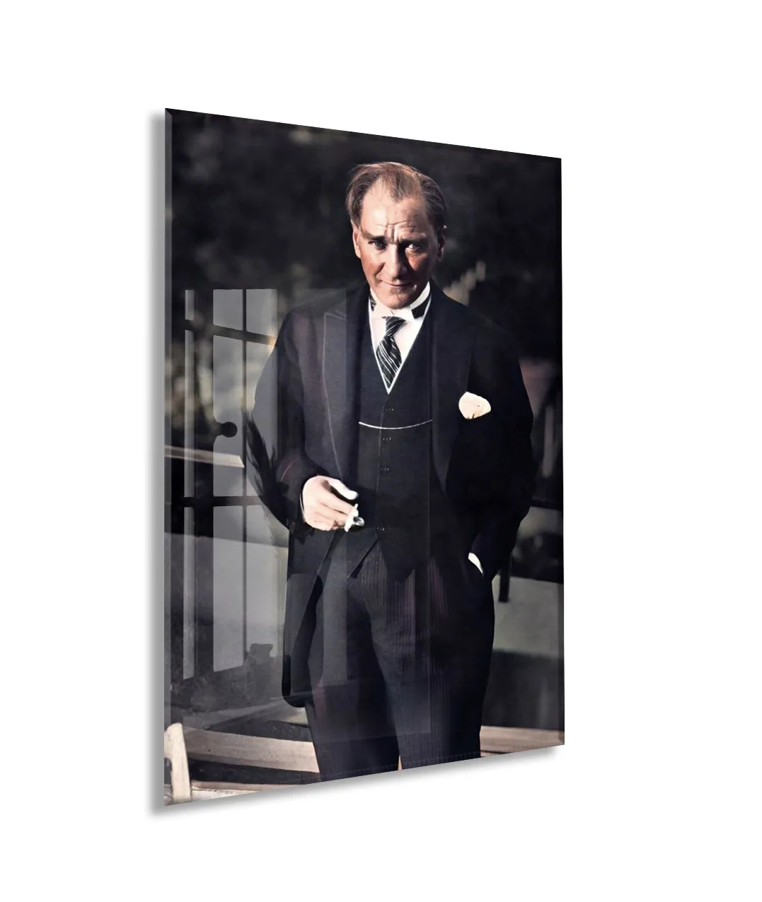 Mustafa Kemal Atatürk | Modern Cam Tablo-PeonyAta093 — görsel 1