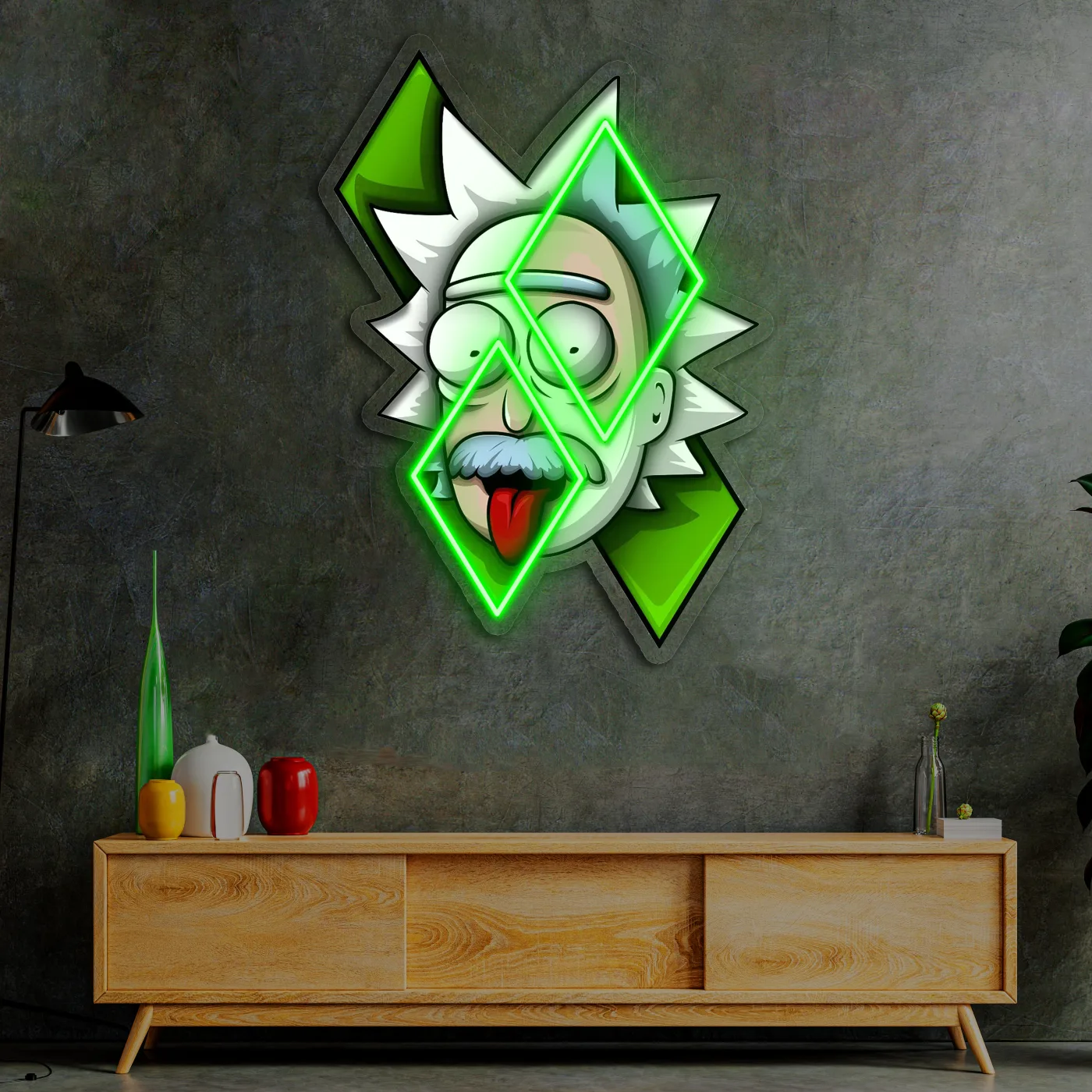 Rick ve Morty Neon Tablo | Modern Duvar LED Dekoru — görsel 1