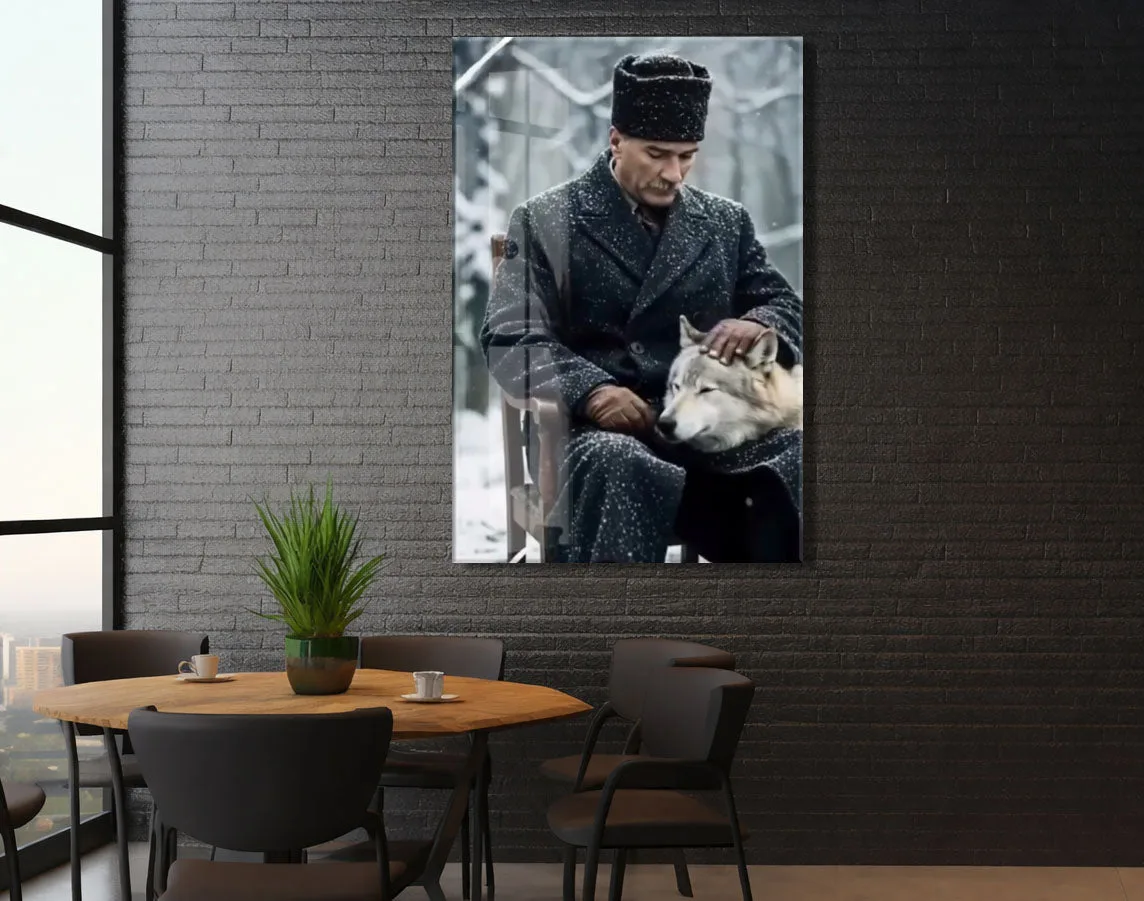 Mustafa Kemal Atatürk | Modern Cam Tablo-PeonyAta100 — görsel 5