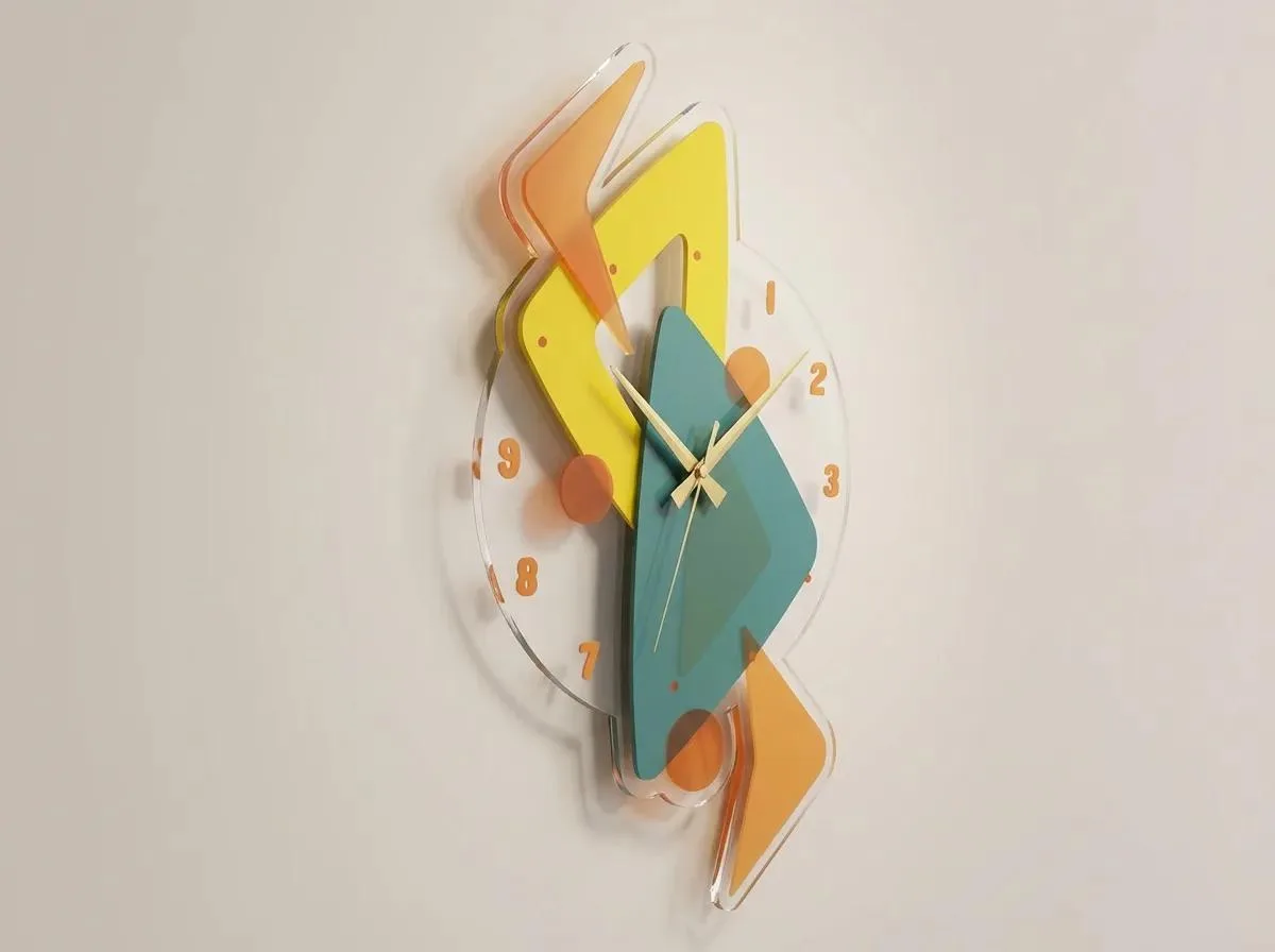 Mirova |  Pleksi Duvar Saati 40 cm | UV Baskılı Modern Dekoratif Saat — görsel 2