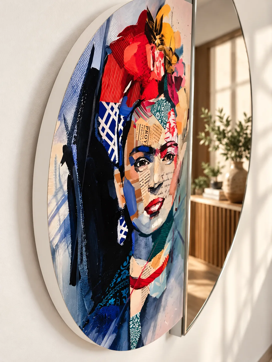 Frida Dekoratif Duvar Aynası – UV Baskılı Modern Tasarım Ayna — görsel 4