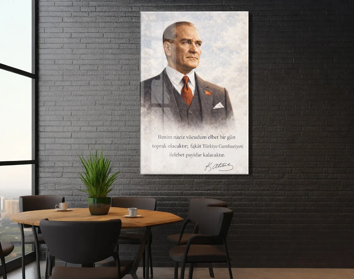Mustafa Kemal Atatürk Cam Tablo - PeonyAta021 — görsel 5