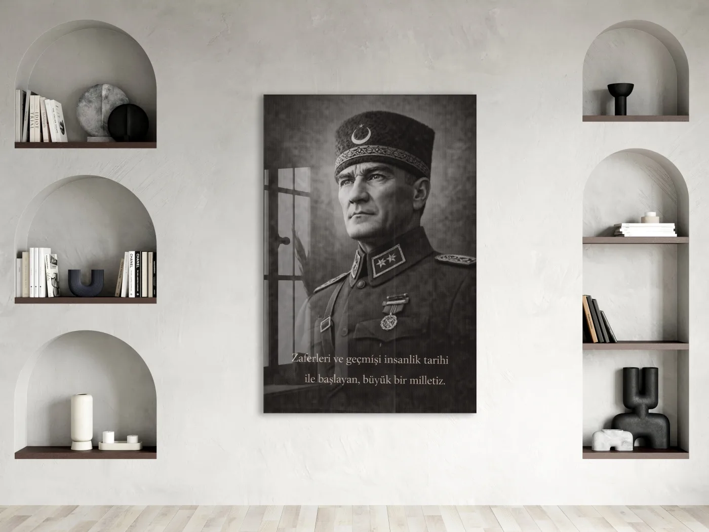 Mustafa Kemal Atatürk Cam Tablo - PeonyAta020 — görsel 2