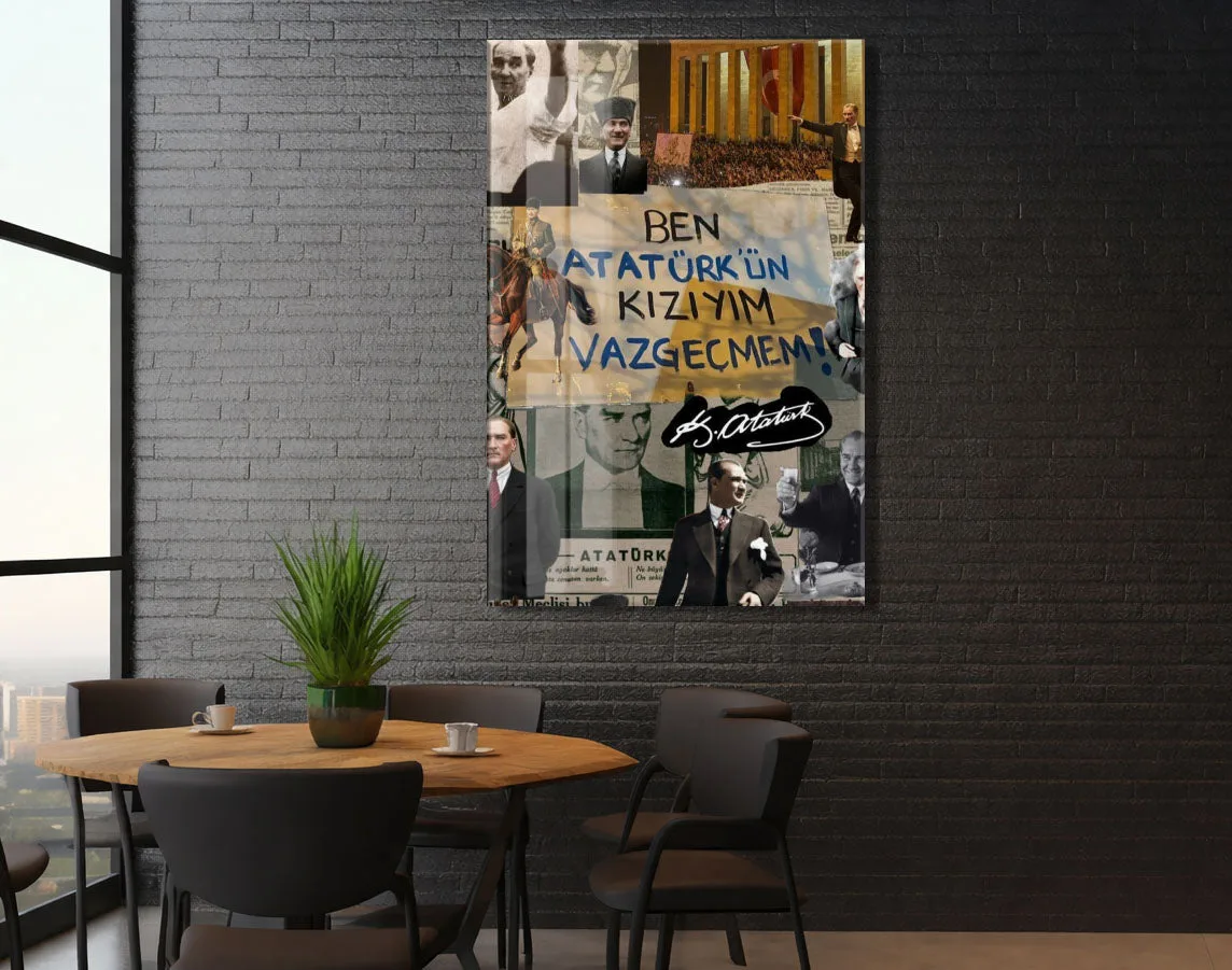 Mustafa Kemal Atatürk | Modern Cam Tablo-PeonyAta098 — görsel 5